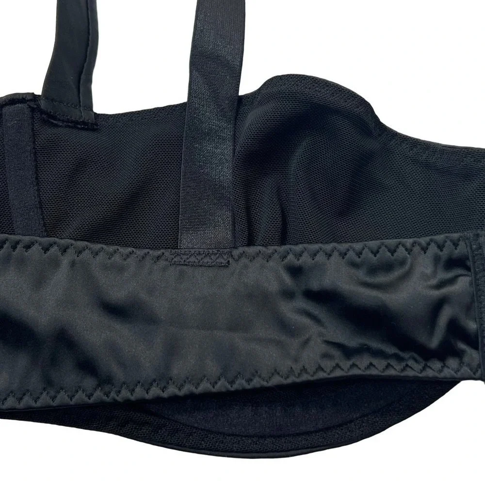 SKIMS Woven‎ Shine Underwire Bra 44C Onyx - Picture 7 of 12
